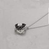 Rotating Orchid Crystal Necklace for Women Bride Gift