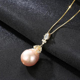 Baroque Pearl Necklace 925 Silver Charm Wedding Gift