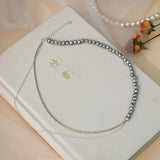 4-5mm Baroque Pearl Choker Necklace 925 Sterling Silver Jewelry