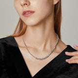 4-5mm Baroque Pearl Choker Necklace 925 Sterling Silver Jewelry
