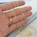 1/20 14KGF 1.4mm Filled Chain Gourd Chain Stamp Everyday Basic Chain