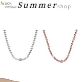 925 Silver Buddha Bead Pendant Necklace DIY Jewelry S925 Women's