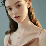 925 Silver Turquoise Baby Feet Heart Pendant Necklace for Women