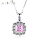 925 Silver Pink Gemstone Pendant Necklace For Women