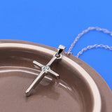 925 Silver Cross Pendant Necklace - Personalized Choker for Women