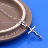 925 Silver Cross Pendant Necklace - Personalized Choker for Women