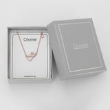 925 Silver Double Love Necklace for Women Choker - Singapore Chomel
