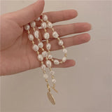 Baroque Shape Small Pearl Necklace Women