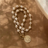 Baroque Shape Small Pearl Necklace Women