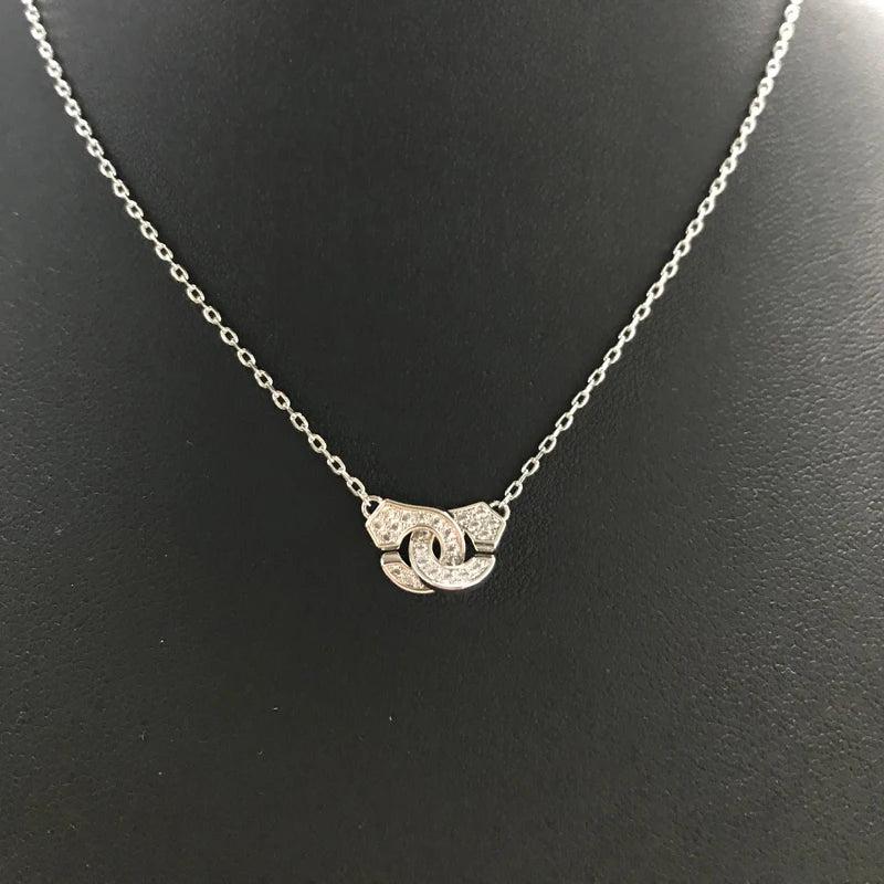925 Sterling Silver Menottes Necklace French Collier Men Jewelry