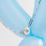 925 Sterling Silver Menottes Necklace French Collier Men Jewelry