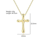 925 Silver Cross Pendant Necklace for Women Girls Clavicle Chain Gift
