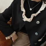 925 Sterling Silver Bowknot Short Necklace Sweet Silver Clavicle Chain