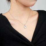 925 Silver Vintage Necklace Oval Coin Pendant Fine Jewelry
