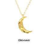 Moon Shape Sterling Silver Necklace for Women