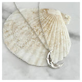 Moon Shape Sterling Silver Necklace for Women