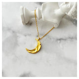 Moon Shape Sterling Silver Necklace for Women