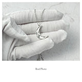 Moon Shape Sterling Silver Necklace for Women