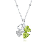 Peridot Citrine Pendant Necklace 925 Silver Chain
