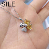 Peridot Citrine Pendant Necklace 925 Silver Chain