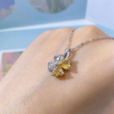 Peridot Citrine Pendant Necklace 925 Silver Chain