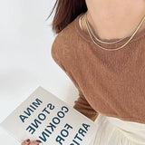 Snake Bone Collar Chain Necklace S925 Silver for Girls