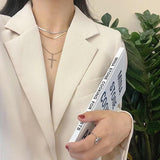S925 Silver Flat Snake Bone Wide Necklace Female Net Red