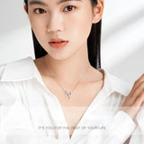 925 Silver Whale Crystal Pendant Necklace Light Chain Protect Animals