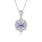 925 Silver Amethyst Necklace for Women