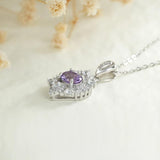 925 Silver Amethyst Necklace for Women