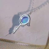 S925 Silver Aurora Crystal Pendant Necklace for Women