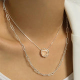 S'STEEL Chain Necklace Sterling Silver 925 Minimalist Short Chokers Women