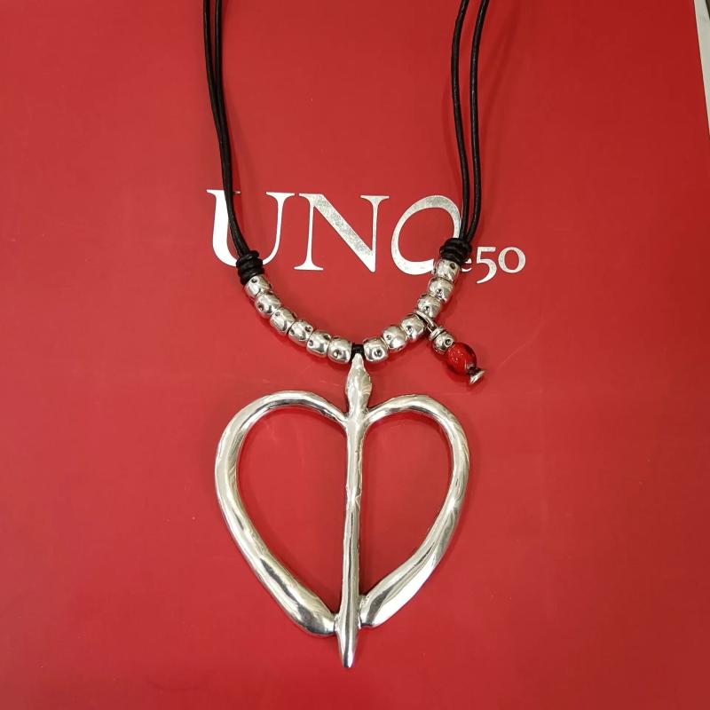 925 Silver Love Fork Rope Chain Pearl Necklace