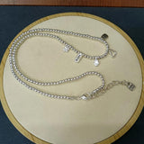 925 Silver Sweet Four Pendants Necklace Holiday Jewelry Gift