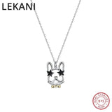 Dog Pendant Necklace Crystals From Austria For Women Party Wedding