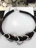 925 Silver Ropes Heart-shaped Necklace Unique Jewelry Gift