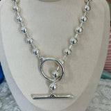925 Silver Circle Necklace Holiday Jewelry Gift
