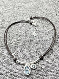UNOde50 Silver Rope Necklace Crystal Jewelry Gift