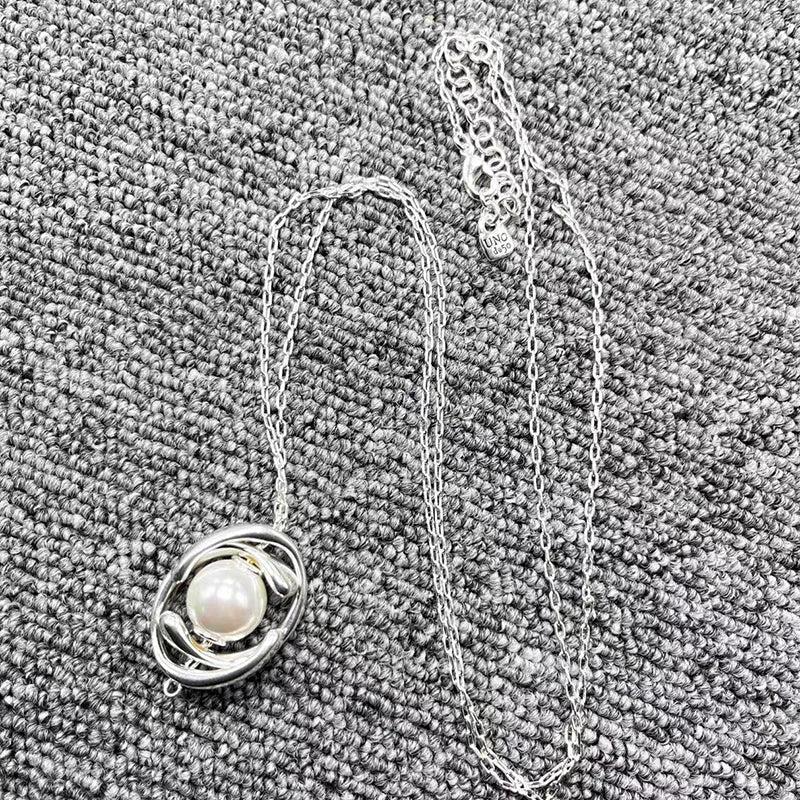 Electroplated 925 Silver Pearl Necklace Jewelry