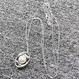 Electroplated 925 Silver Pearl Necklace Jewelry