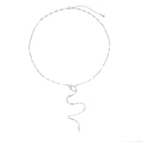 925 Silver Lariat Y Necklace Lobster Charm Chain