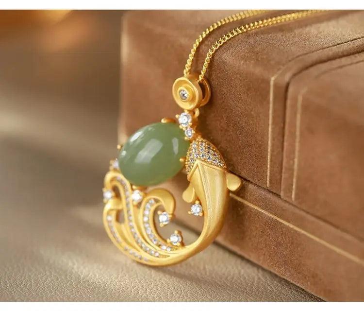 Sapphire Sand Fish Palace Pendant Classical Small Jewelry