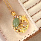 Sapphire Sand Fish Palace Pendant Classical Small Jewelry