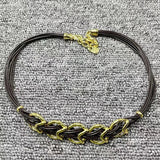 UNOde50 Electroplated 925 14K Silver Charm Rope Necklace