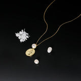 925 Silver Pendant Necklace with Freshwater Pearl Classic Romantic Pendant