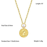 925 Silver Pendant Necklace with Freshwater Pearl Classic Romantic Pendant