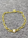 UNOde50 925 Silver 14K Plated Pearl Necklace