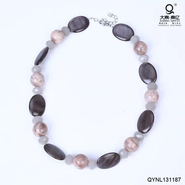 Stone and Shell Handicraft Necklace