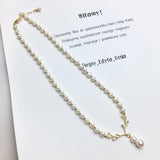 14K Natural Freshwater Pearl Antlers Necklace DIY Jewelry