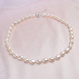 Gray Baroque Pearl Necklace 9-10mm Freshwater Jewelry